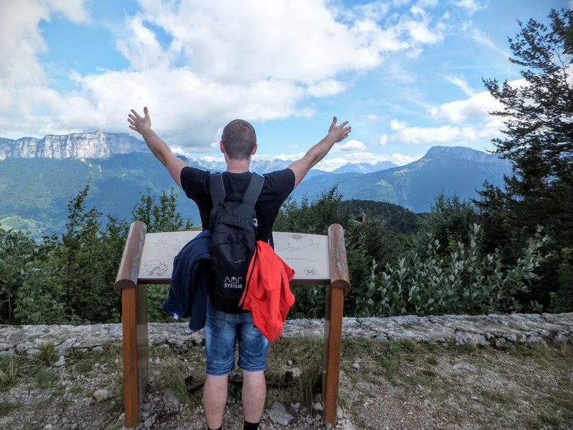Hiking in French Alps near Annecy