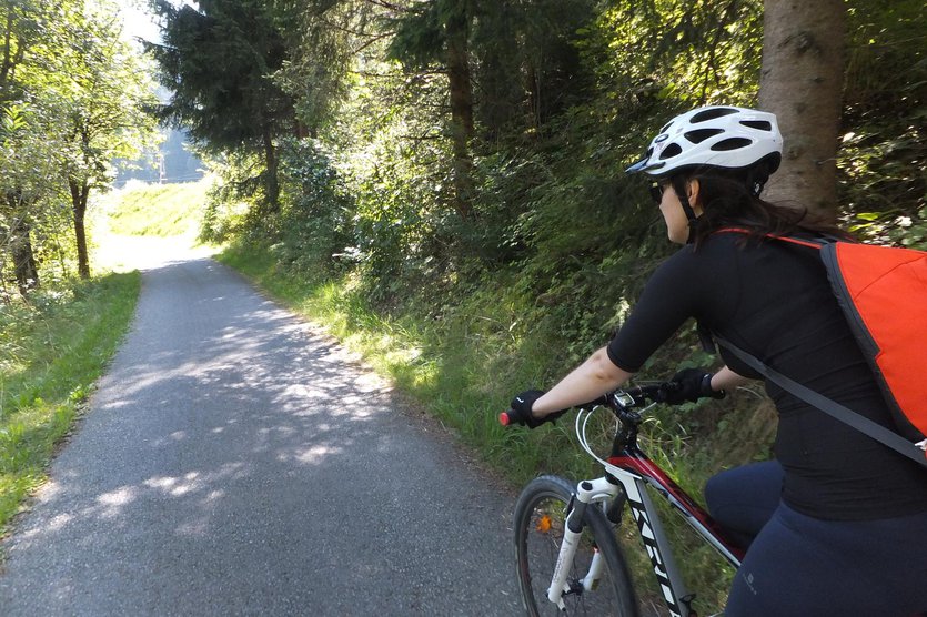 Bike riding in Saalbach, Austrian Alps