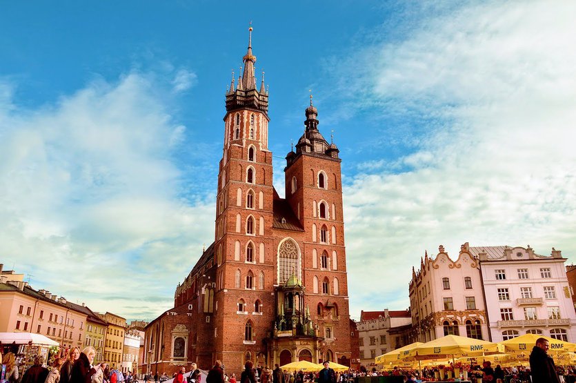Main square in Cracow, Poland