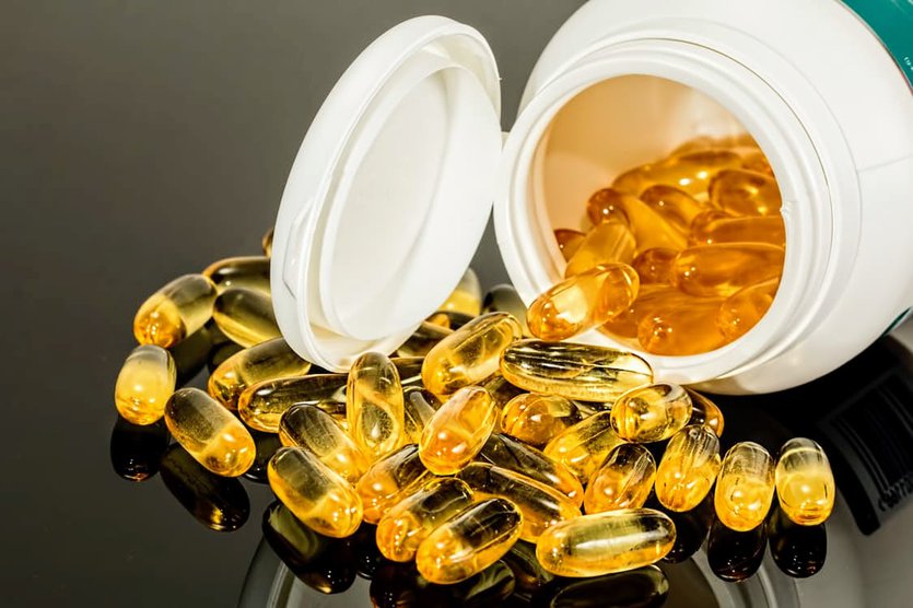 Pills, medicine, health, fish oil capsules