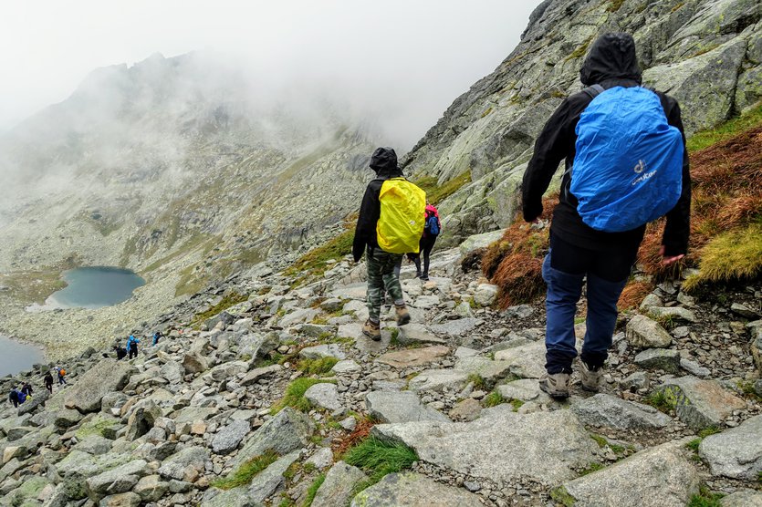 Hiking gear for a mountain trip