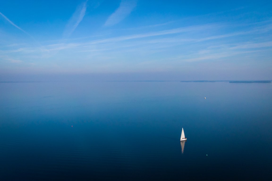 The largest lake in Poland Sniardwy