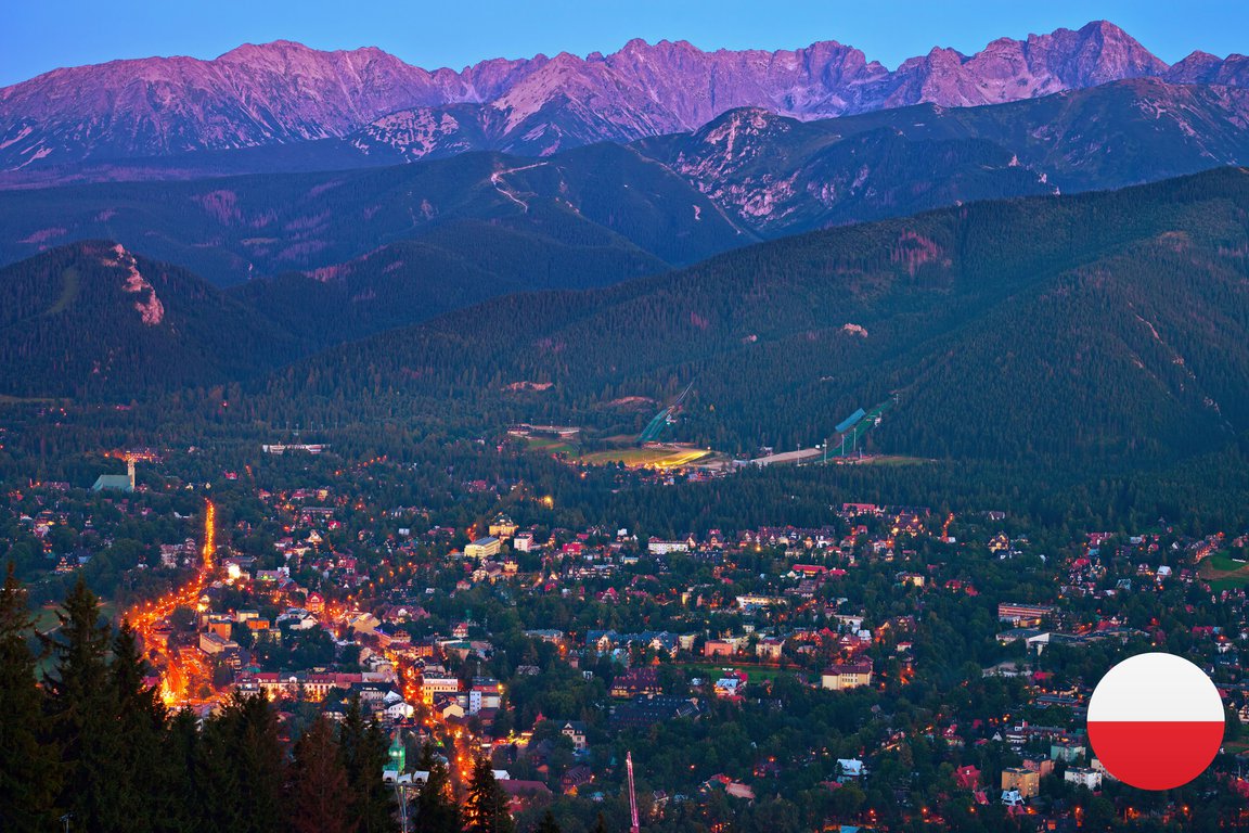 panorama of tatras poland side